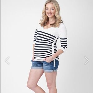 Ripe Maternity Knit Sweater Striped Size Large